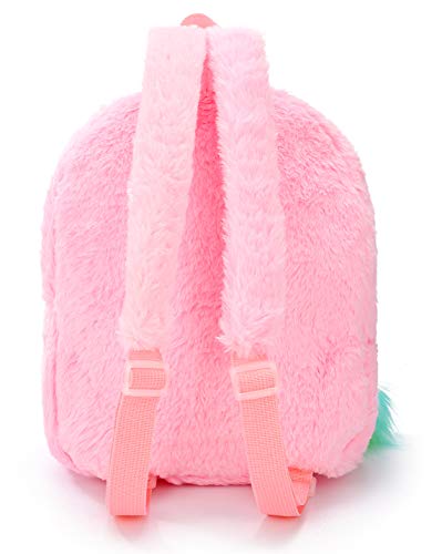 AINIBAB Unicorn Backpack Girls Pink Plush Cute Mini Bookbags School Bags for Nursery