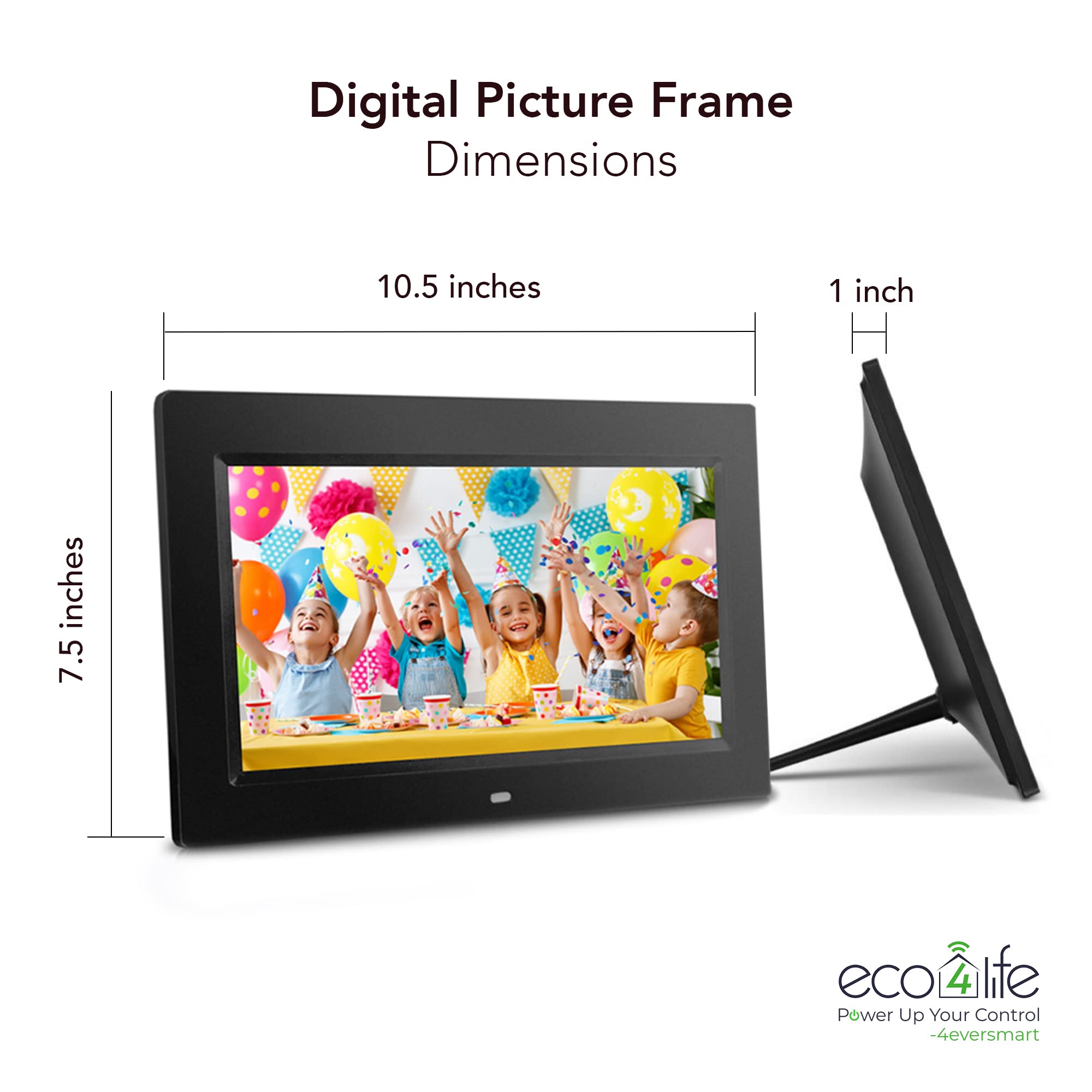 10 inch Digital Picture Frame, Sonicgrace USB Digital Photo Frames with Remote Control,16:9 LCD Screen with Slide Show,Plug and Play, Support SD Card, Gifts for Parents, Family, Women