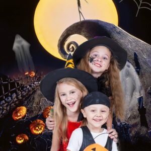 AIIKES 6x8FT Halloween Backdrop Nightmare Before Christmas Backdrop for Halloween Pumpkin Moon Ghost Skull Backdrop Birthday Baby Shower Backgrounds Party Home Decoration Photo Studio Props 11-749