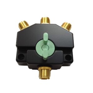 Anteenna TW-103 3 Position Coaxial Switch for 144/440MHz HAM CB or HF/VHF/UHF Radio UHF Female (SO-239) Connector Plated Golden