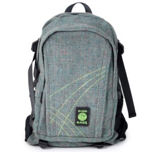 DIME BAGS Urban Hemp Backpack | Original Hemp Backpack for All Genders | Includes Secret Pocket & Removable Airtight Poly Bag (Aqua)