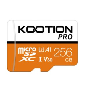 kootion 256gb micro sd card 256 gb u3 ultra tf card micro sdxc memory card v30 a1 app performance high speed tf card r flash, u3, v30, a1, 256 gb