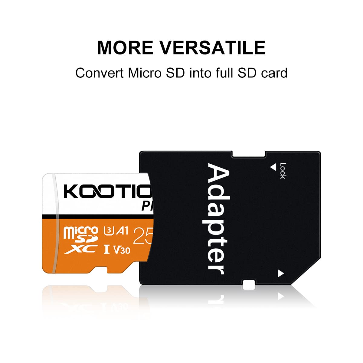 KOOTION 256GB Micro SD Card 256 gb U3 Ultra TF Card Micro SDXC Memory Card V30 A1 App Performance High Speed TF Card R Flash, U3, V30, A1, 256 GB