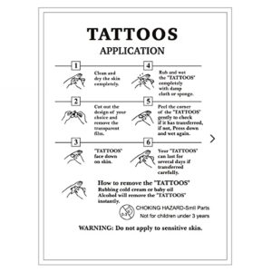 5 Large-size Sheets Halloween Temporary Tattoos Joker Tattoos, Fake Tattoo Stickers - Perfect for Halloween, Parties, Cosplay and Costumes (11.8 * 7.9 inch)