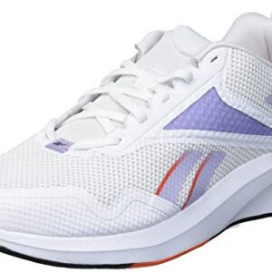 Reebok womens FUSIUM RUN LITE,White/Black/vivid orange,8 M US