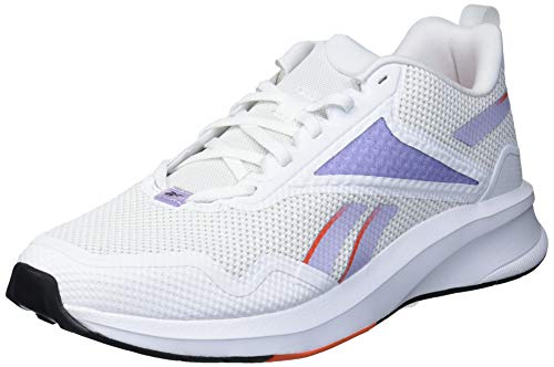 Reebok womens FUSIUM RUN LITE,White/Black/vivid orange,8 M US