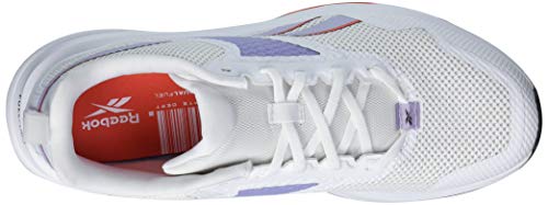 Reebok womens FUSIUM RUN LITE,White/Black/vivid orange,8 M US