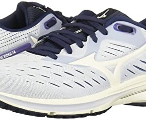 Mizuno womens Wave Rider 24 Running Shoe, Arctic Ice-snow White, 9.5 Wide US