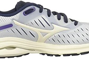 Mizuno womens Wave Rider 24 Running Shoe, Arctic Ice-snow White, 9.5 Wide US