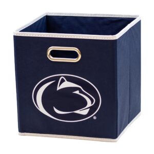franklin sports storage bin - made to fit storage bin shelf organizers - 10.5" x 10.5" - college officially licensed white