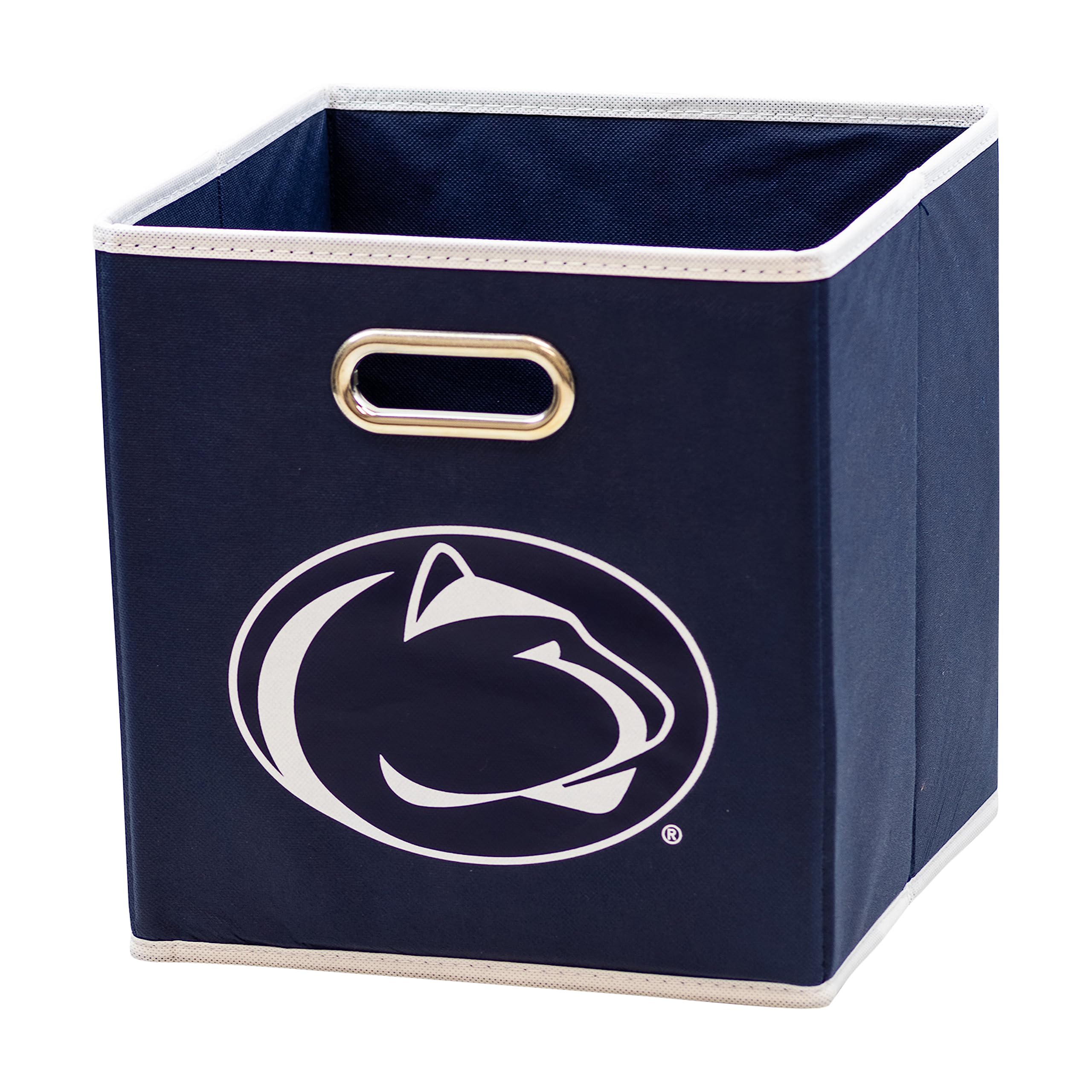 Franklin Sports Storage Bin - Made to Fit Storage Bin Shelf Organizers - 10.5" x 10.5" - College Officially Licensed White