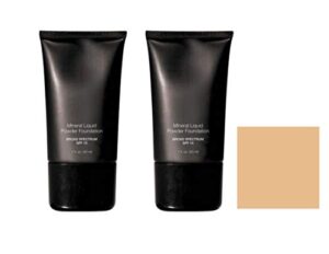 beauty deals mineral liquid powder foundation broad spectrum spf 15 pack of 2 (tender beige)