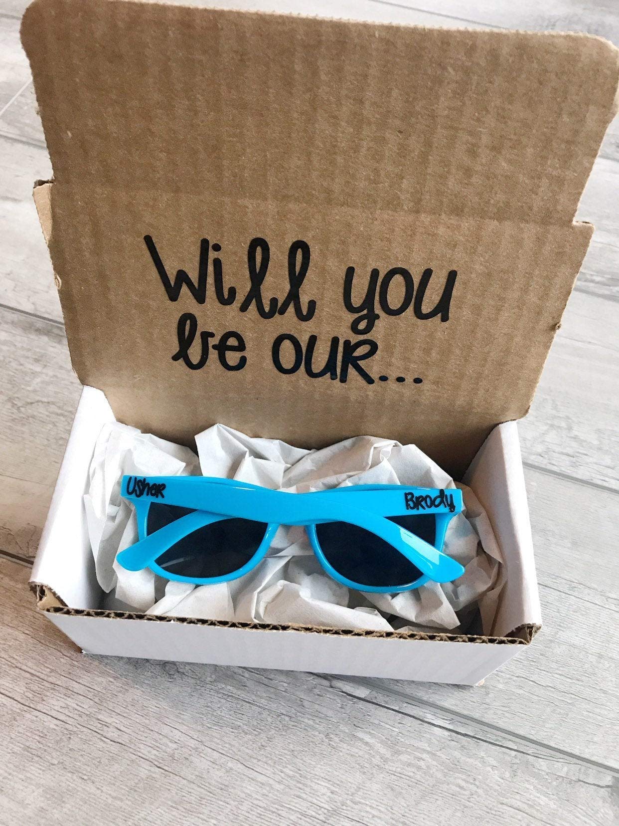 Usher Sunglasses, Usher Gifts, Usher Proposal Ideas, Wedding Usher Gift, Kid Usher Gift Idea, Will You Be Our Usher