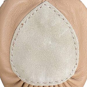 Dance Basix Leather Half Sole Dance Turner for Women, Men, Boys & Girls Tan