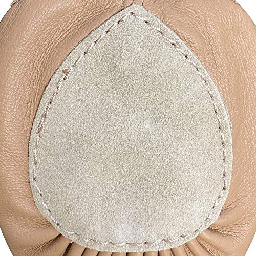 Dance Basix Leather Half Sole Dance Turner for Women, Men, Boys & Girls Tan