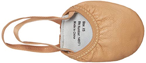 Dance Basix Leather Half Sole Dance Turner for Women, Men, Boys & Girls Tan