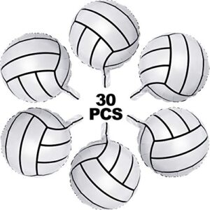 30 pieces volleyball balloons volleyball aluminum foil balloons volleyball sports themed party decoration for birthday holiday party supplies