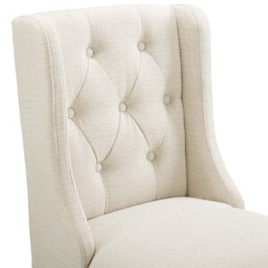 Modway Baronet Tufted Button Fabric Bar Stool, Beige