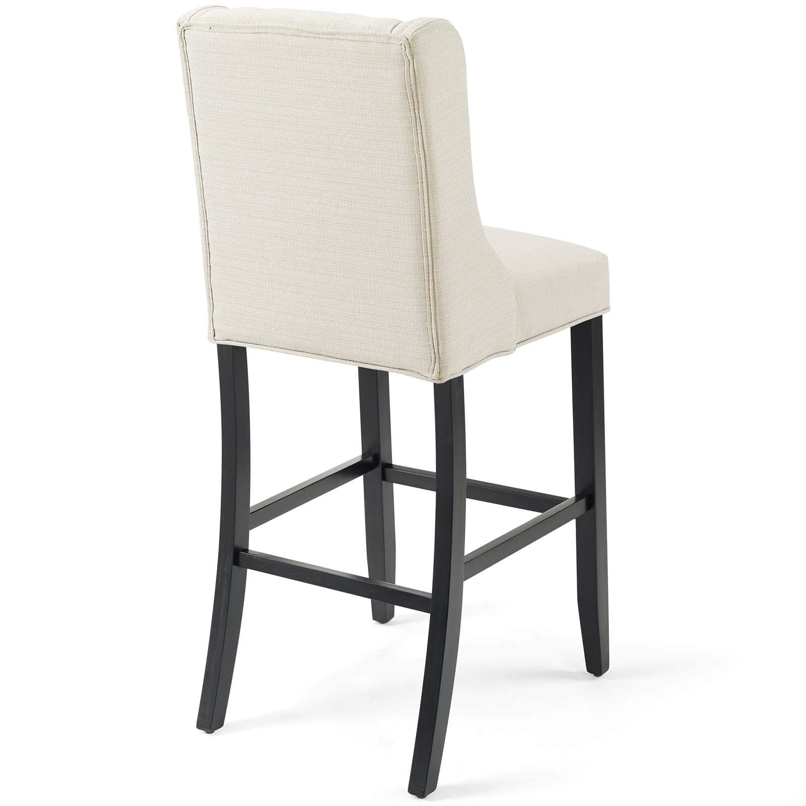 Modway Baronet Tufted Button Fabric Bar Stool, Beige