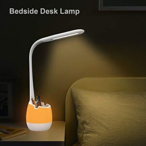 ERAY Kids Desk Lamp LED Study 2000mAh Rechargeable Desk Light with Pen Holder/ 8 Colors Night Light/ 3 Brightness Levels/Touch Control, Dimmable Table Lamp for Boys & Girls Eye-Caring Reading