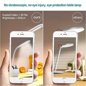 ERAY Kids Desk Lamp LED Study 2000mAh Rechargeable Desk Light with Pen Holder/ 8 Colors Night Light/ 3 Brightness Levels/Touch Control, Dimmable Table Lamp for Boys & Girls Eye-Caring Reading