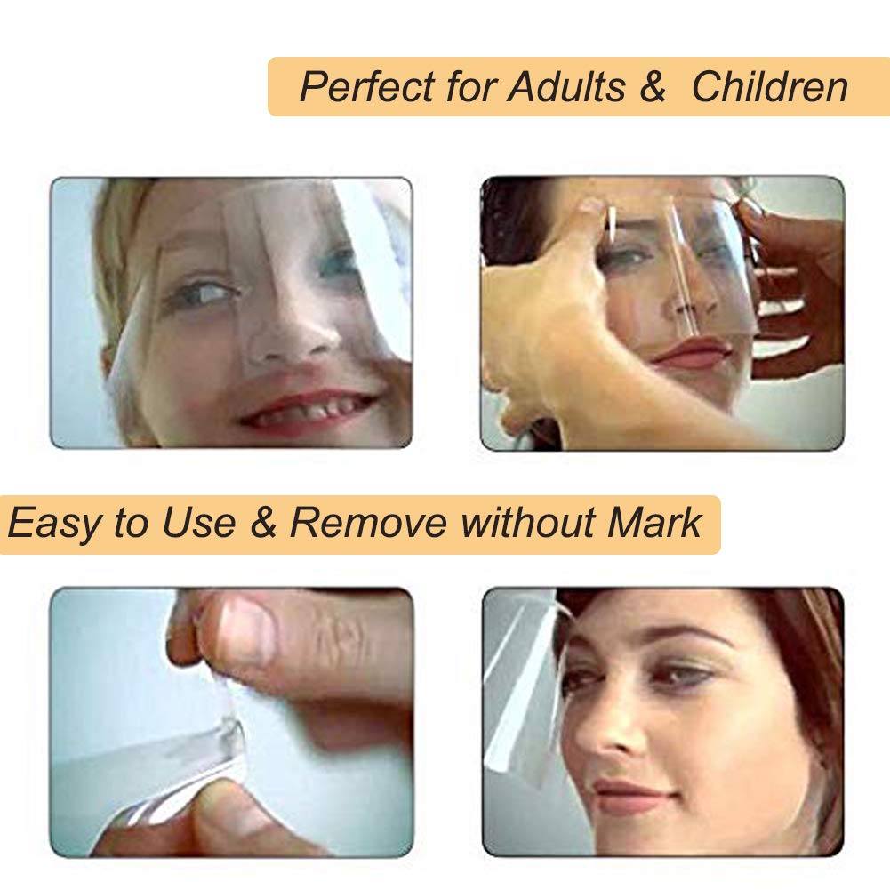 EBANKU 50 PCS Microblading Permanent Makeup Shower Face Shields Visors, Disposable Face Shields Masks for Hairspray Salon Supplies and Eyelash Extensions Eye Eyelid Surgery Aftercare