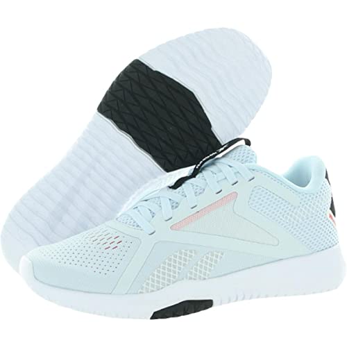 Reebok Women's Flexagon Force 2.0 Cross Trainer, Glass Blue/Vivid Orange/White, 9.5 US