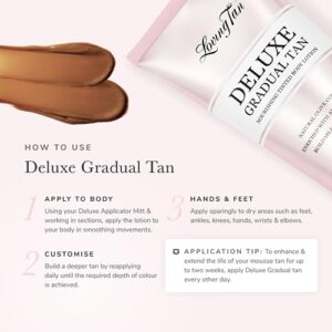 Loving Tan Deluxe Gradual Tan Lotion, Dark- Natural Looking Self Tanner, Professional Strength Sunless Tanner, 7+ Self Tanning Applications per Bottle- Cruelty Free, Naturally Derived DHA- 5.07 Fl Oz