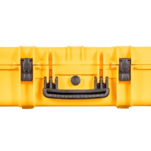 Monoprice Weatherproof Hard Case - 22in x 14in x 8in, Yellow with Customizable Foam, Shockproof, IP67, 20.3 Liter