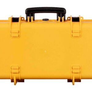 Monoprice Weatherproof Hard Case - 22in x 14in x 8in, Yellow with Customizable Foam, Shockproof, IP67, 20.3 Liter