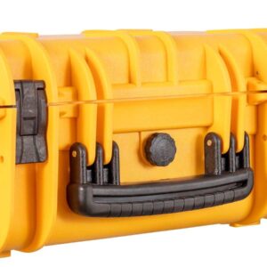 Monoprice Weatherproof Hard Case - 22in x 14in x 8in, Yellow with Customizable Foam, Shockproof, IP67, 20.3 Liter