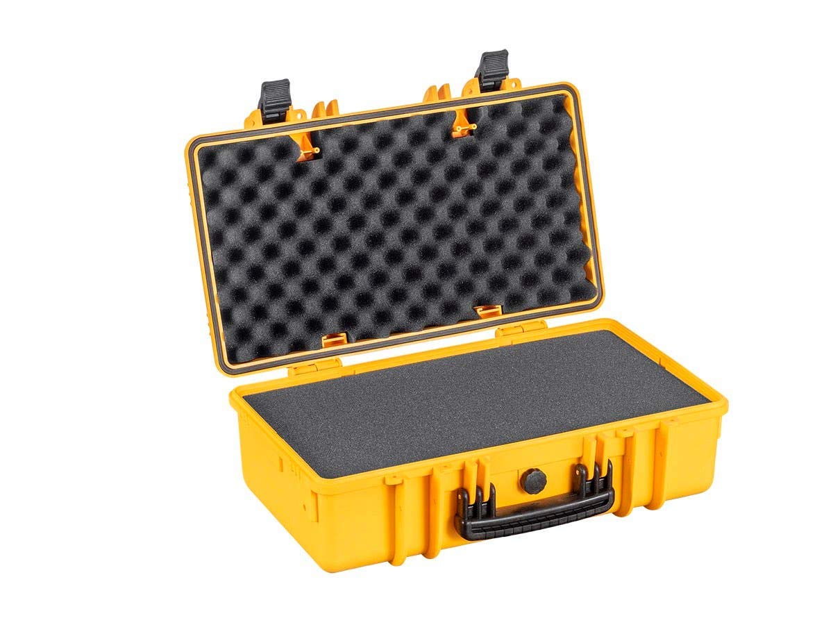 Monoprice Weatherproof Hard Case - 22in x 14in x 8in, Yellow with Customizable Foam, Shockproof, IP67, 20.3 Liter