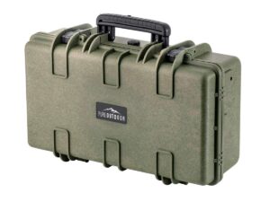 monoprice weatherproof hard case - 22in x 14in x 8in, od green with customizable foam, shockproof, ip67