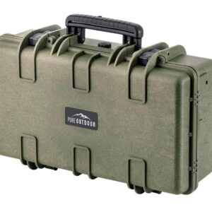 Monoprice Weatherproof Hard Case - 22in x 14in x 8in, OD Green with Customizable Foam, Shockproof, IP67