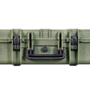 Monoprice Weatherproof Hard Case - 22in x 14in x 8in, OD Green with Customizable Foam, Shockproof, IP67