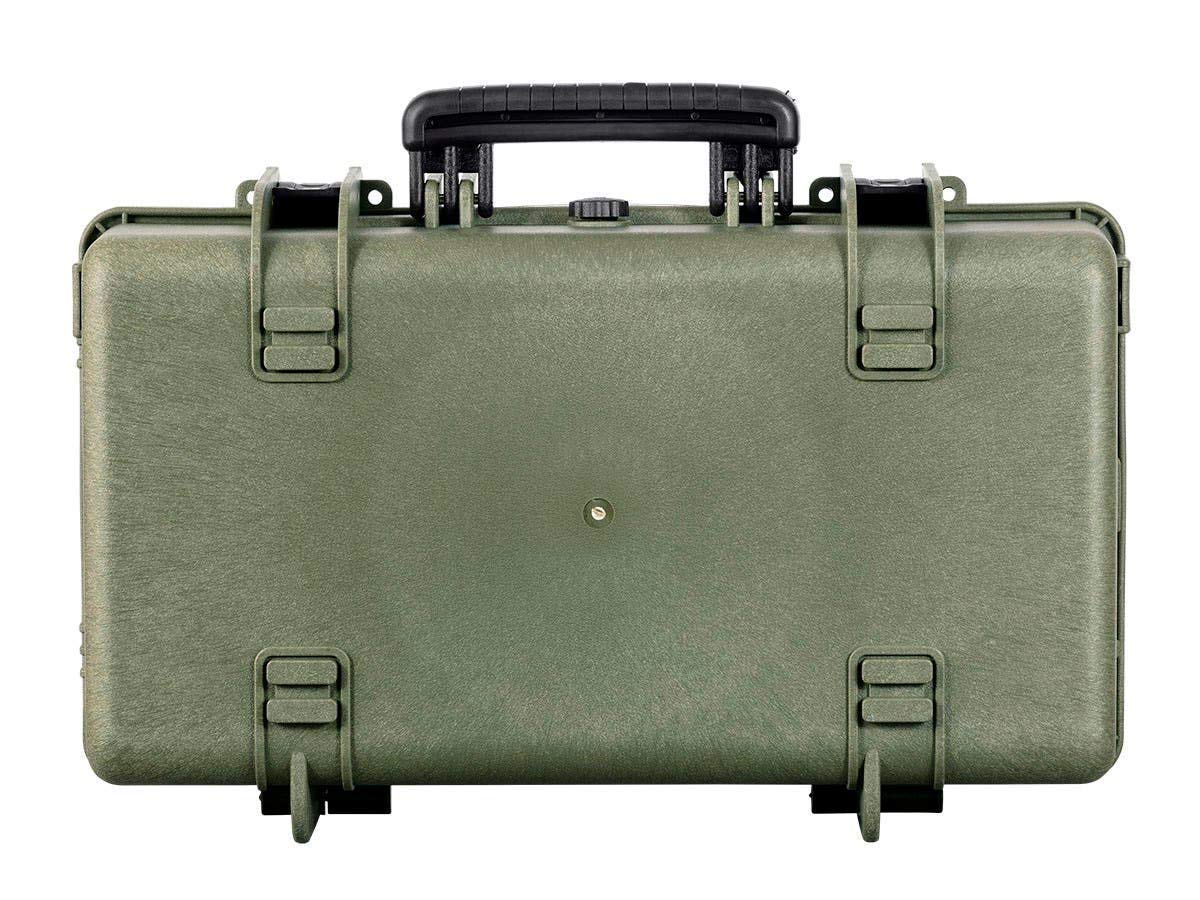 Monoprice Weatherproof Hard Case - 22in x 14in x 8in, OD Green with Customizable Foam, Shockproof, IP67