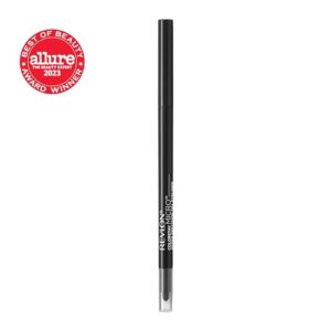 Revlon Gel Eyeliner, ColorStay Micro Hyper Precision Eye Makeup with Built-in Smudger, Waterproof, Longwearing with Micro Precision Tip, 214 Black, 0.01 Oz