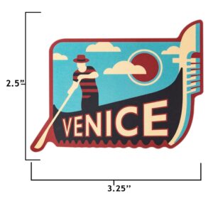 Vagabond Heart Venice Sticker - Weatherproof Vinyl Italy Decal - Gondola Gondolier Souvenir
