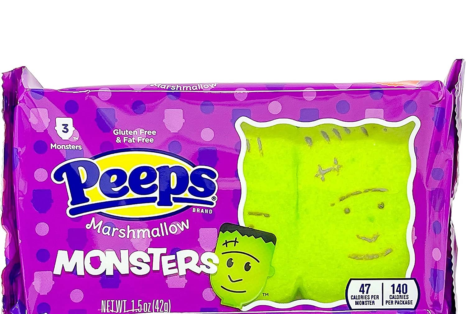 Halloween Peeps Candy Bundle - 4 Pack of Marshmallow Peep's - Perfect Halloween Candy, Fall Candy, Trick Or Treat Candy - Pumpkins, Monsters, Skulls, Ghosts - 7.5 Ounces