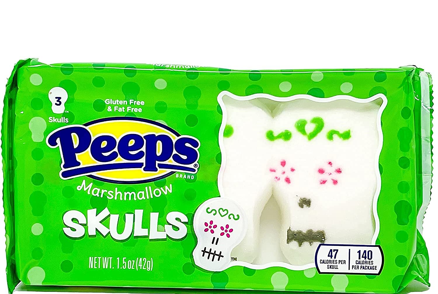 Halloween Peeps Candy Bundle - 4 Pack of Marshmallow Peep's - Perfect Halloween Candy, Fall Candy, Trick Or Treat Candy - Pumpkins, Monsters, Skulls, Ghosts - 7.5 Ounces