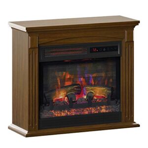 duraflame® wall mantel with infrared quartz electric fireplace and crackling sound