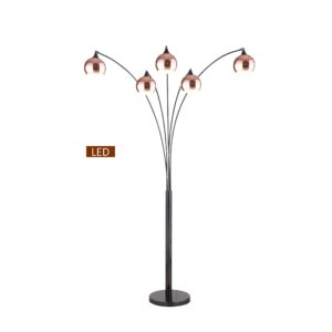 artiva usa amore 86" two-tone led floor lamp with dimmer 5000 lumen