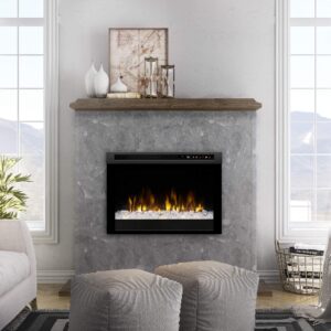Dimplex 26 inch Multi-Fire XHD Pro Built-in Electric Fireplace with Acrylic Ice & Driftwood - Black, DF26DWC-PRO