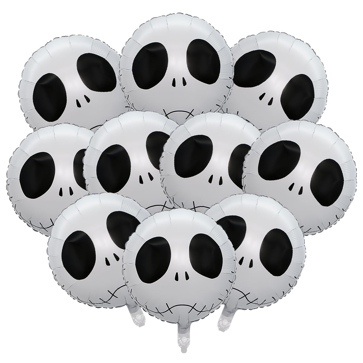 10 Pcs Halloween Skull Balloons - Halloween Party Decorations