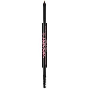 soap & glory archery brow precision pencil & brush in brown - eyebrow pencil for shaping + defining eyebrows - eye brow brush & pencil for full brows (1 count)