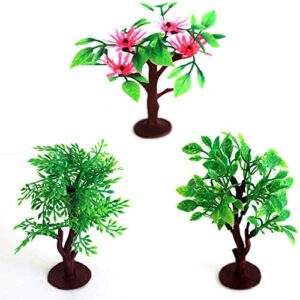 Upgrade Trees Cake Decorations, OrgMemory Model Trees with Bases, (19pcs, 3"-5.5"/7.5-14 cm), Ho Scale Trees, Diorama Supplies for Crafts or Cake Decorations