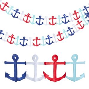 65ft nautical garland nautical birthday party decorations nautical party themed hanging garland garland banner for birthday baby shower party decoration (2 pieces)