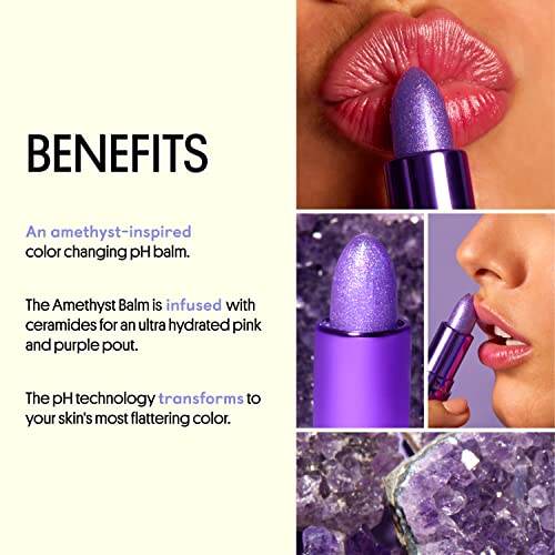 Winky Lux Glitter Confetti Balm, pH Color Changing Lipstick, Vegan & Cruelty Free Lip Balm, Hydrate & Plump, Sheer Pink Lipstick With Lavender Confetti