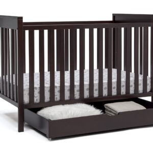 Delta Children Under Crib Roll-Out Storage - Greenguard Gold Certified, Dark Chocolate