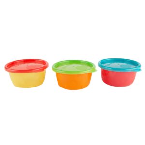 The First Years Take and Toss Toddler Feeding Value Set - Includes Dishwasher Safe Toddler Bowls with Snap-On Lids - 20 Count